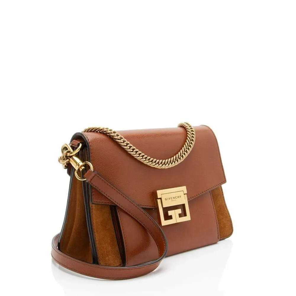 Givenchy Leather Suede GV3 Small Shoulder Bag